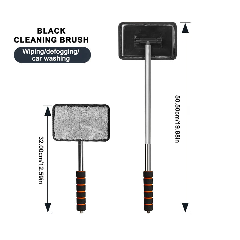 SEAMETAL Car Front Windshield Defogging Brush Telescopic Long Handle Car Household Glass Clean Brushes Dust Remover Tool Pi-Mart