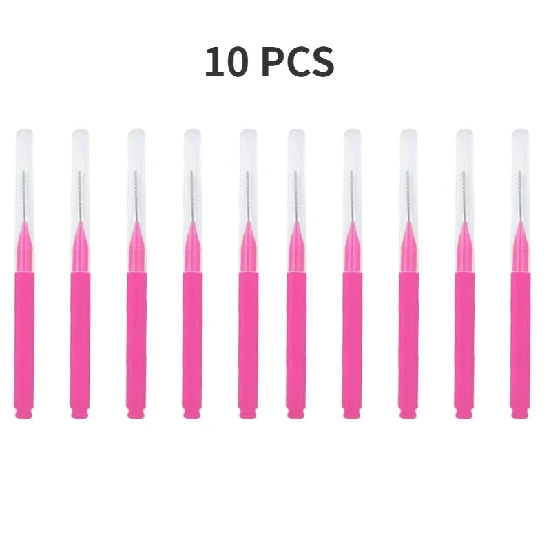 10/50PS Portable Mini Eyebrow Brushes Disposable Eyelash Brow Lifting Brush Applicators Lash Extension Comb Beauty Makeup Tools Tri Light Beauty