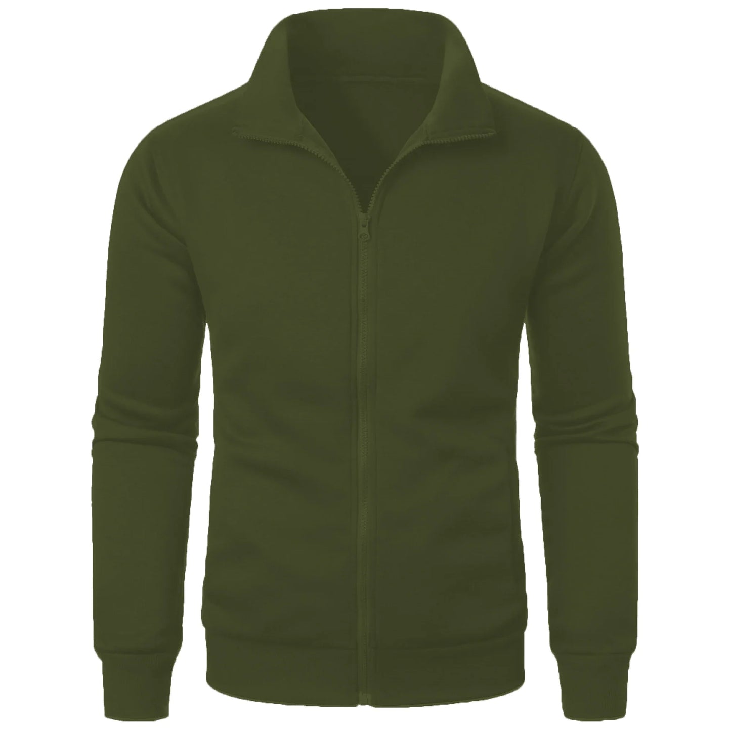 Men's casual sports zipper stand up collar jacket, men's solid color top LadyShow.Store