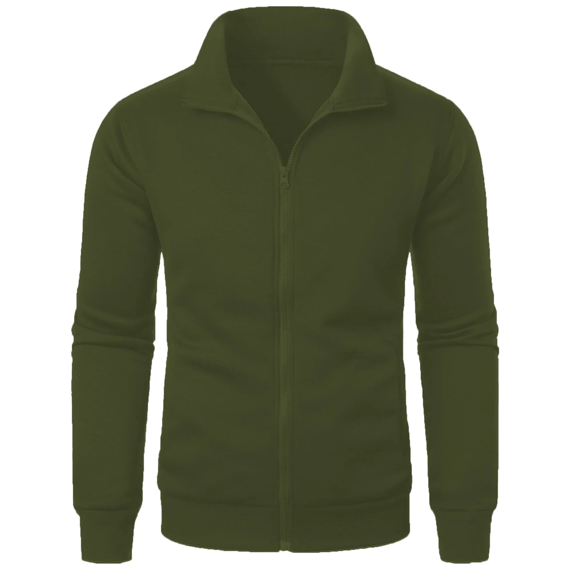 Men's casual sports zipper stand up collar jacket, men's solid color top LadyShow.Store