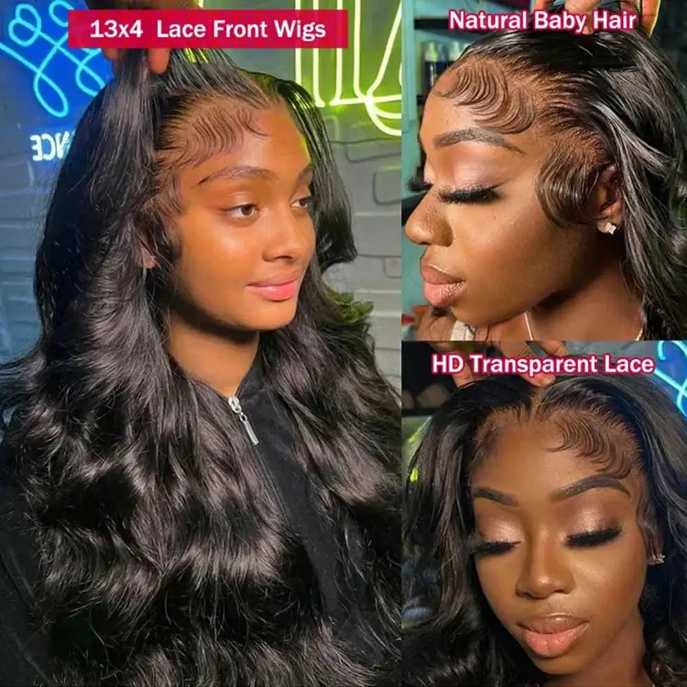 40 42 Inch Body Wave Human Hair Wigs 13x4 13X6 HD Lace Frontal Wig Human Hair Remy 5x5 Gluless Lace Closure Wigs For Women LadyShow.Store