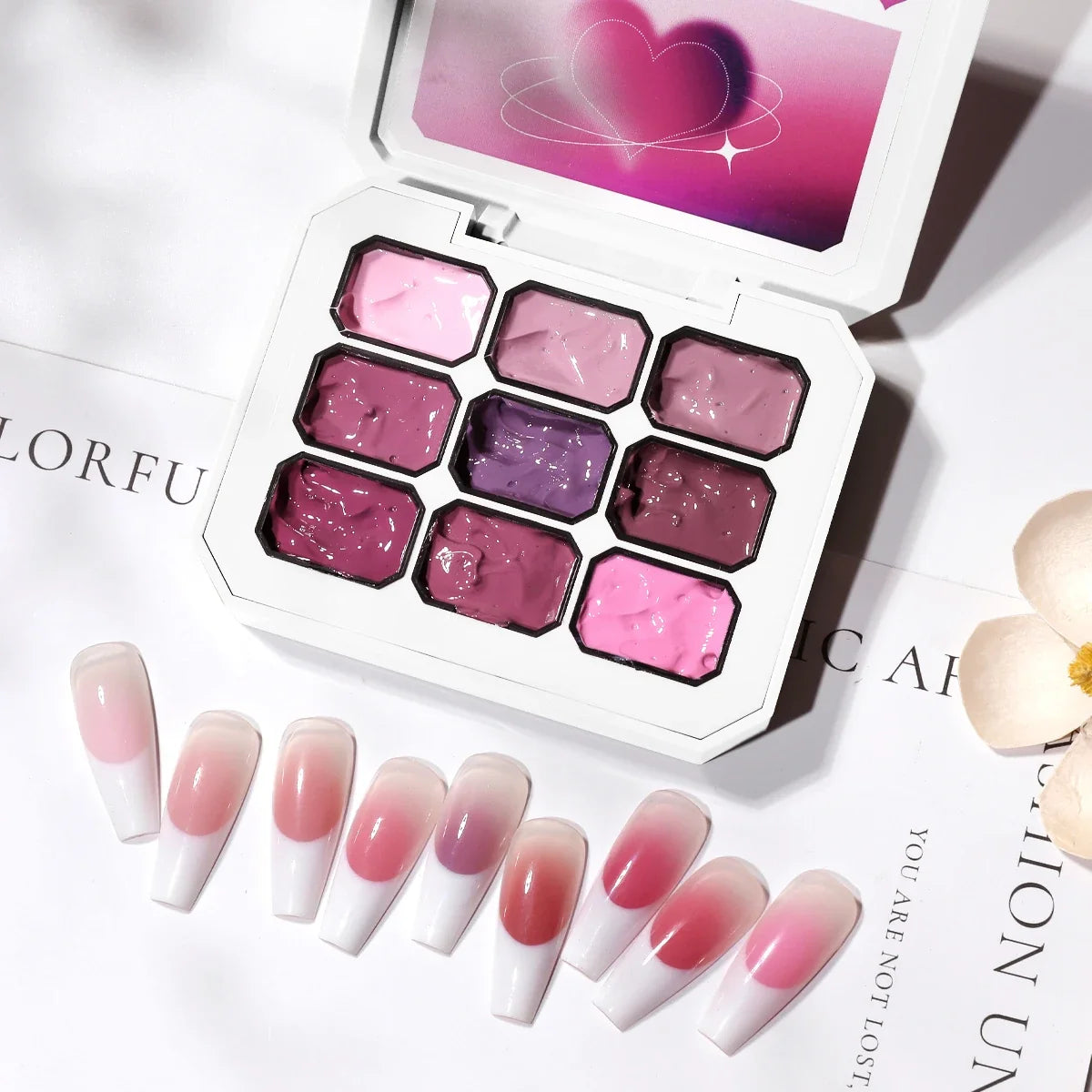1pc 9 Colors Pink Patting Gel Smudge Canned High Saturation Popular Semi-Solid UV&LED Nail Polish Gel Nail Salon Special Y2K INS Tri Light Beauty