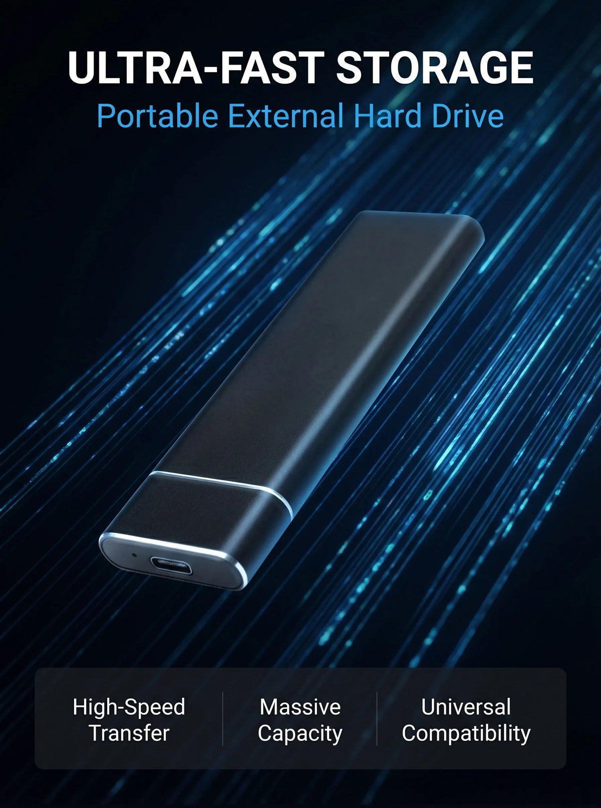 USB 3.1 high-speed external portable hard drive 4TB large capacity portable SSD solid state drive suitable for laptop MAC/PC Pi-Mart