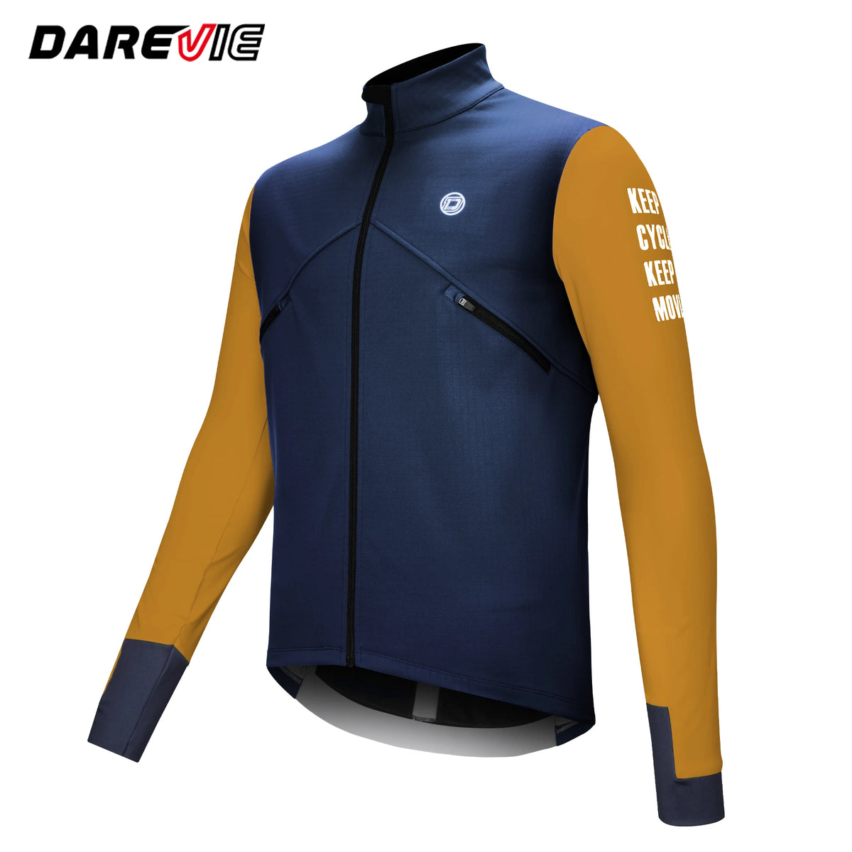 DAREVIE Cycling Men's Jacket Windproof Fleece Pro Cycling Jackets Long Sleeve Warm Soft Brushed Pro Breathable Bicycle Clothing Pi-Mart