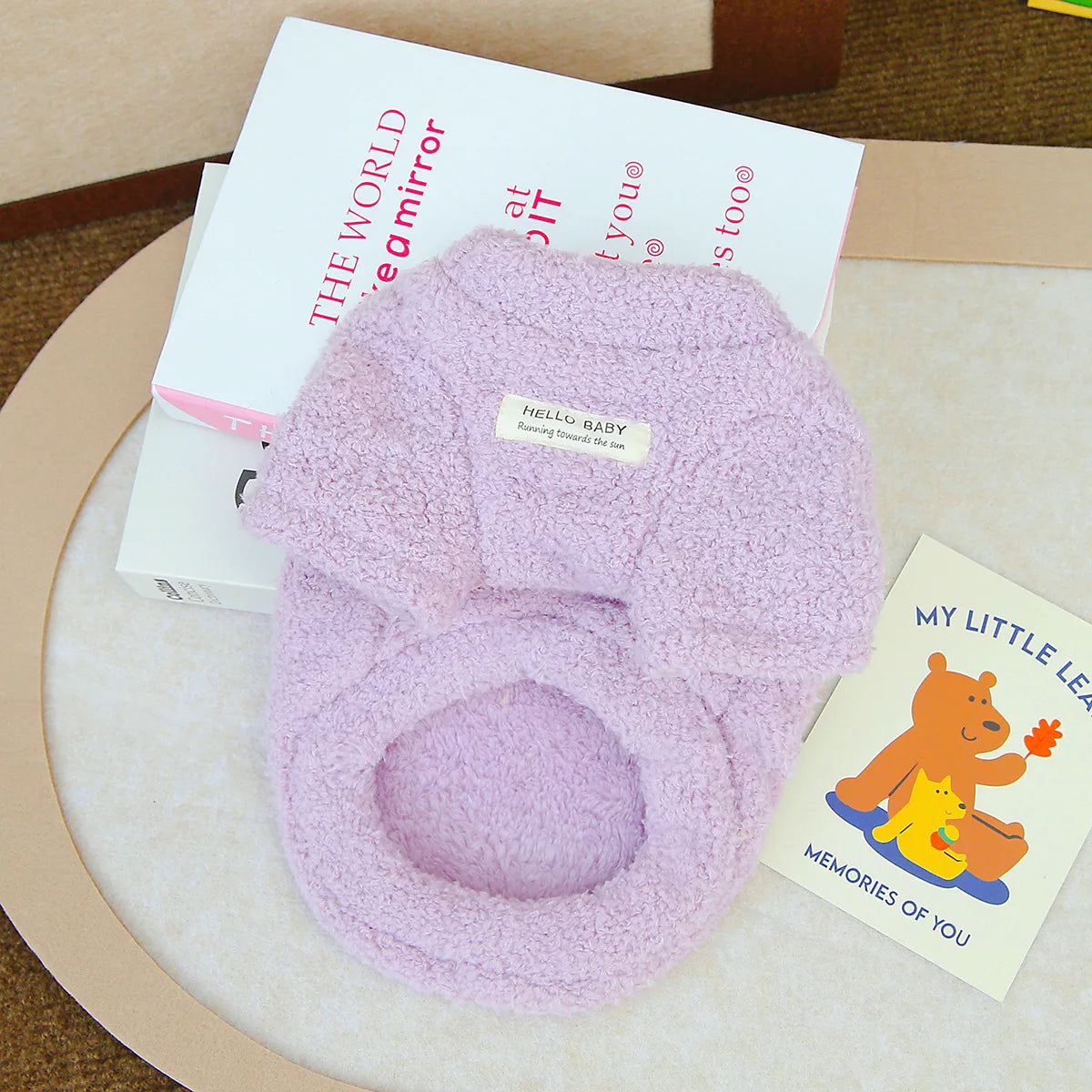 Winter Dog Sweater Warm Plush Dog Clothes for Small Medium Dogs Cats Soft Puppy Coat Jacket Chihuahua Teddy Costums Dog Supplies Pi-Mart
