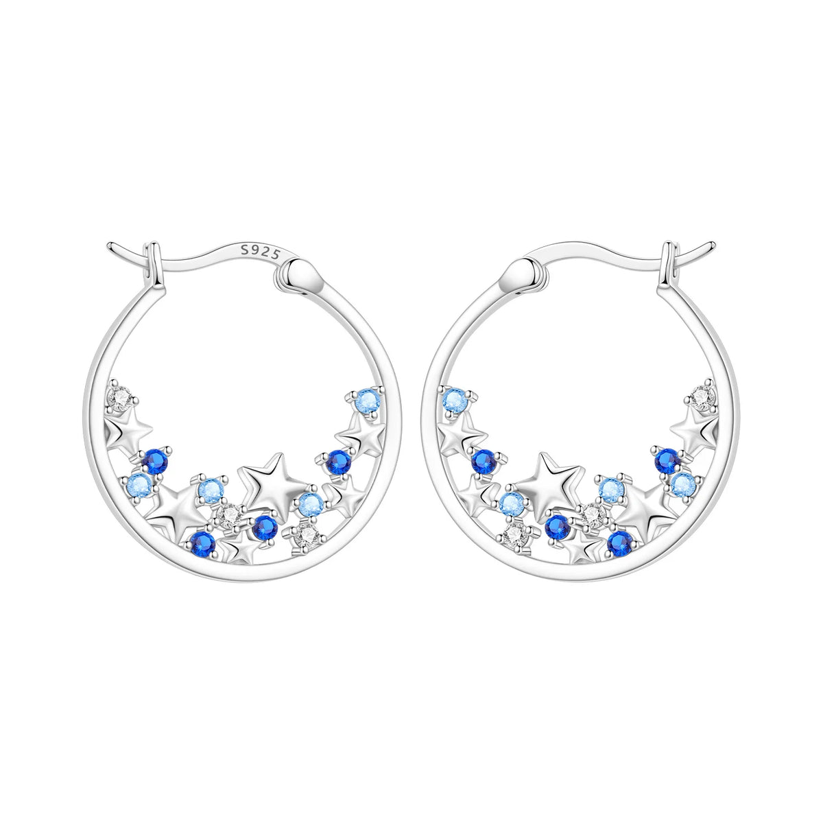 925 Sterling Silver Cute Lazy Cat Animal Pet Earrings Jewelry Hoop Earrings For Women Jewelry Birthday Party Fine Gifts Pi-Mart
