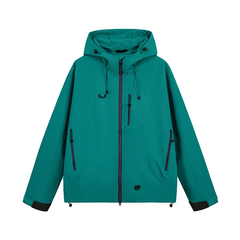 Autumn Sports Jacket Waterproof Windproof Jacket Men Women Outdoor Sports Hiking Running Mountaineering Hooded Casual Sport Coat LadyShow.Store