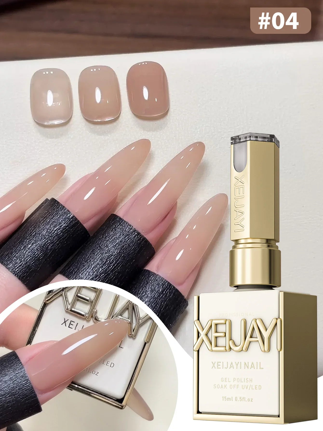 15ML Naked Nail Gel Polish Nails Gel Polish, Semi Permanent Varnish Nail Glue Soak Off UV LED Nail Polish Manicure Nail Supplies Tri Light Beauty