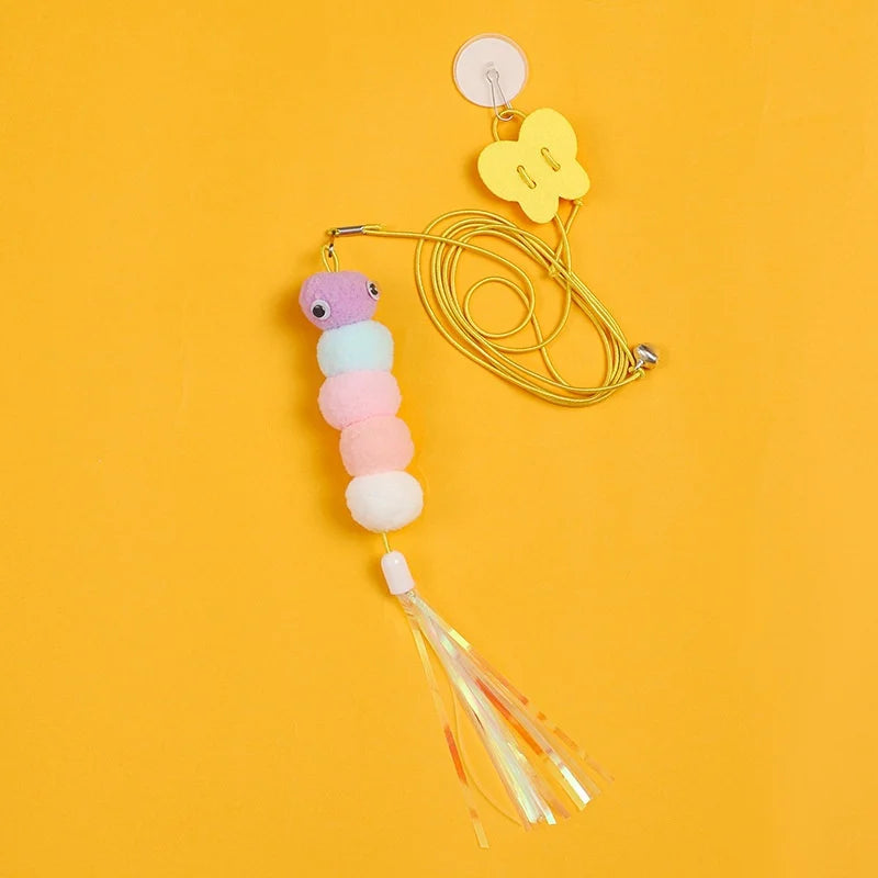 Interactive Cat Toy Hanging Simulation Cat Toy Funny Self-hey Interactive Toy for Kitten Playing Teaser Wand Toy Cat Supplies Pi-Mart