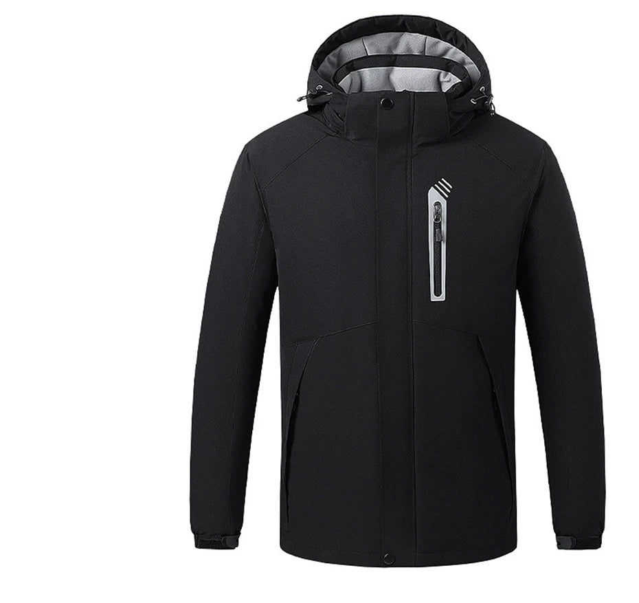 Heating Jackets Men Winter Warm Heated Windbreaker 8 Zones Electric Heated Coat Waterproof Coat Plus Size 5XL Outerwear Male Pi-Mart