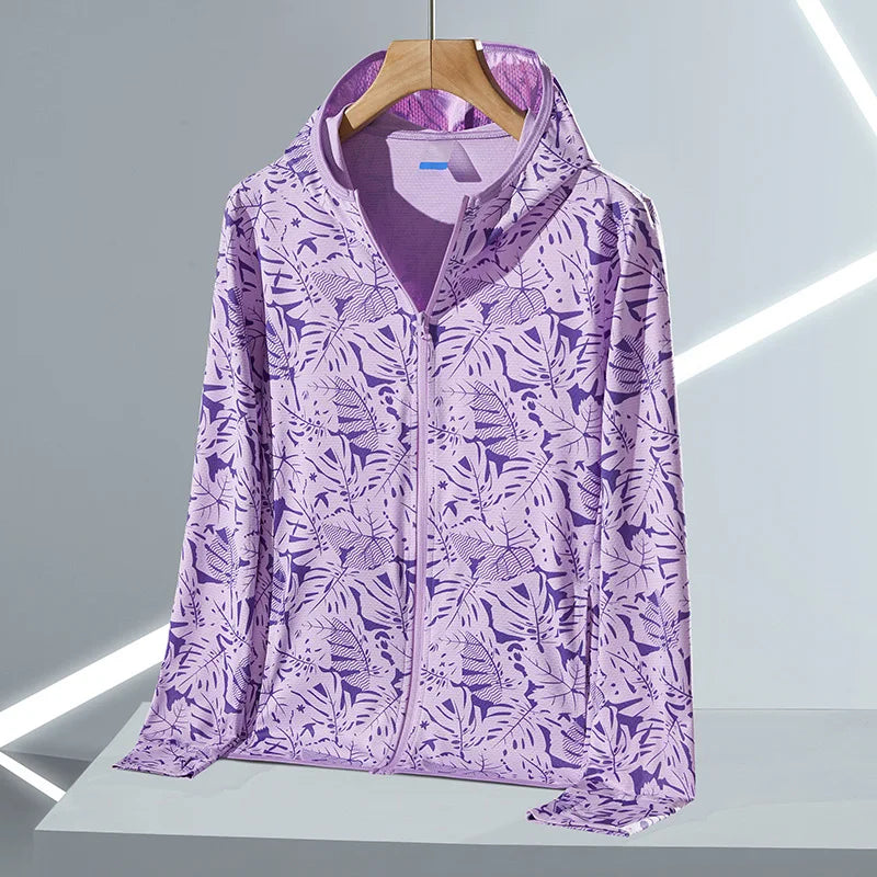 UPF45 UV Sun Protection Clothing Women's Zip Up thin Hoodie Long Sleeve Seatshirt Light Outdoor Fishing Running Hiking Jacket LadyShow.Store