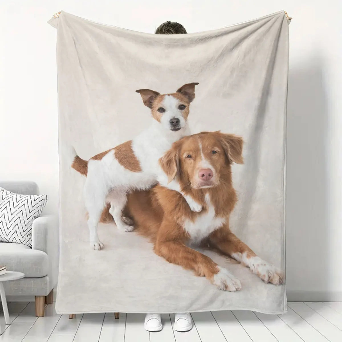 Customized Pet Blankets, Photo Blankets for Cats and Dogs, Personalized DIY Carpets, Custom-Made with Your Own Image, Comfortable Flannel Bed Blankets for All Seasons, Warm, Soft, Stylish, the Perfect Gift Souvenir for Animal Pi-Mart
