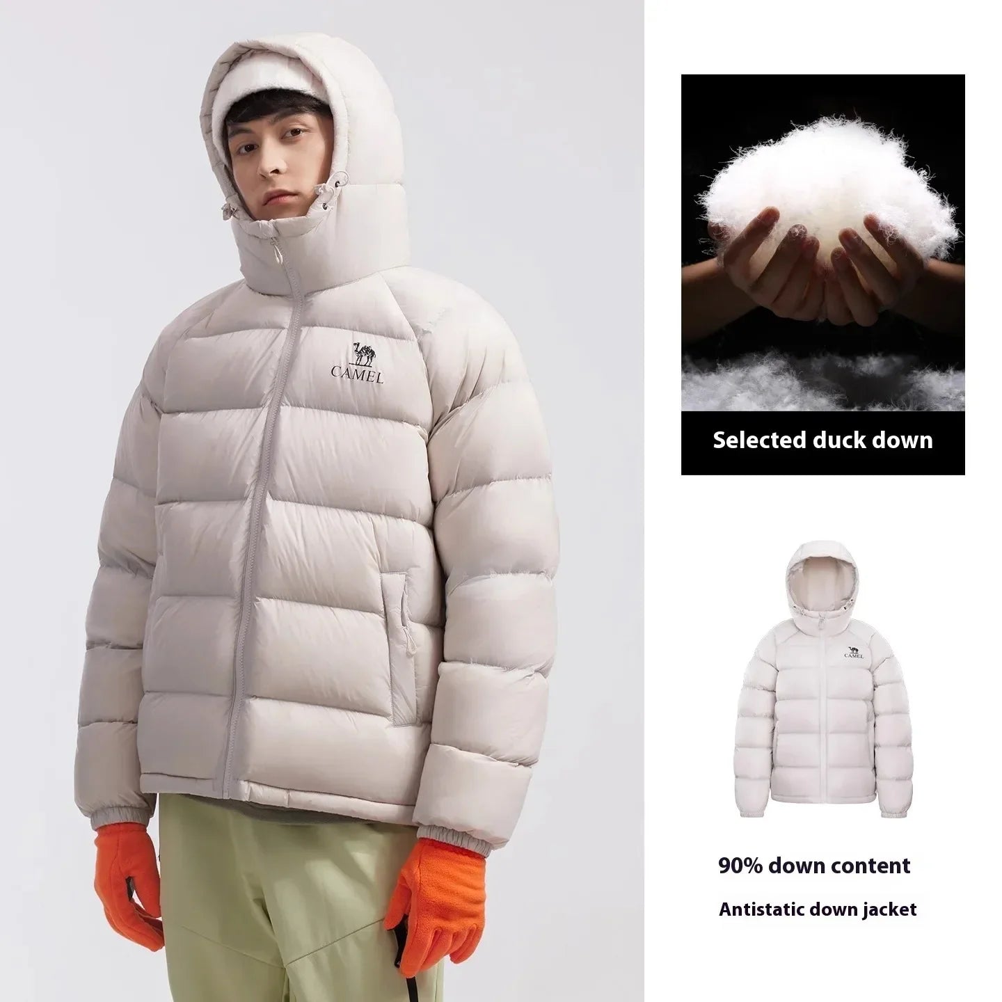 GOLDEN CAMEL Outdoor Down Jackets Unisex Women's Winter Coats High-loft Windproof Warm Duck Down Padding Puffer Jacket Camping LadyShow.Store