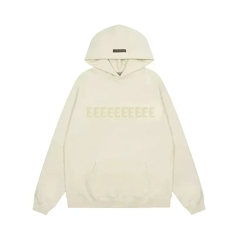 FW22 Men's Hoodies Jogging Set Luxury Design Chest Two Rows Plush Letter Hoodie Women's Loose Hoodie Fashion Unisex Pants Set LadyShow.Store