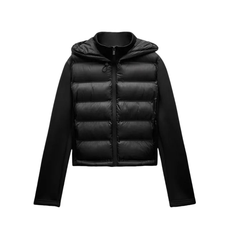 2025 Winter New Arrival  Women's Lightweight Warm Down Jacket with Long Sleeves and Zippered Hooded Sports Coat 4391742 LadyShow.Store