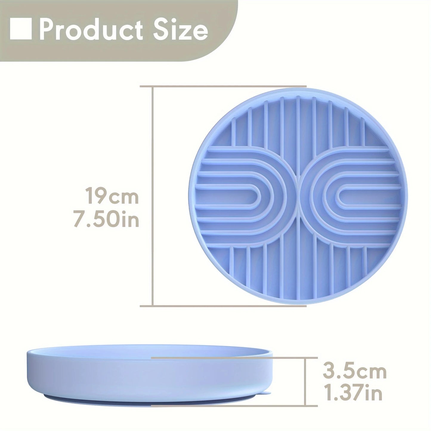 Silicone Dog Bowl Slow Feeder with Suction Cup Slow Feeding Pad Dog Licking Pad Anxiety-relieving Utensils Pet Supplies Bowls Pi-Mart