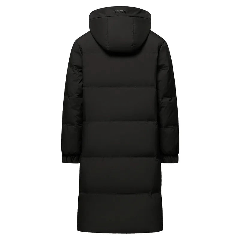 Winter Luxury Brand Men's Down Jacket Coat Parkas Padding Warm Puffer Jackets Long Man Jacket Knee Length Thickened Hooded HXY02 Pi-Mart
