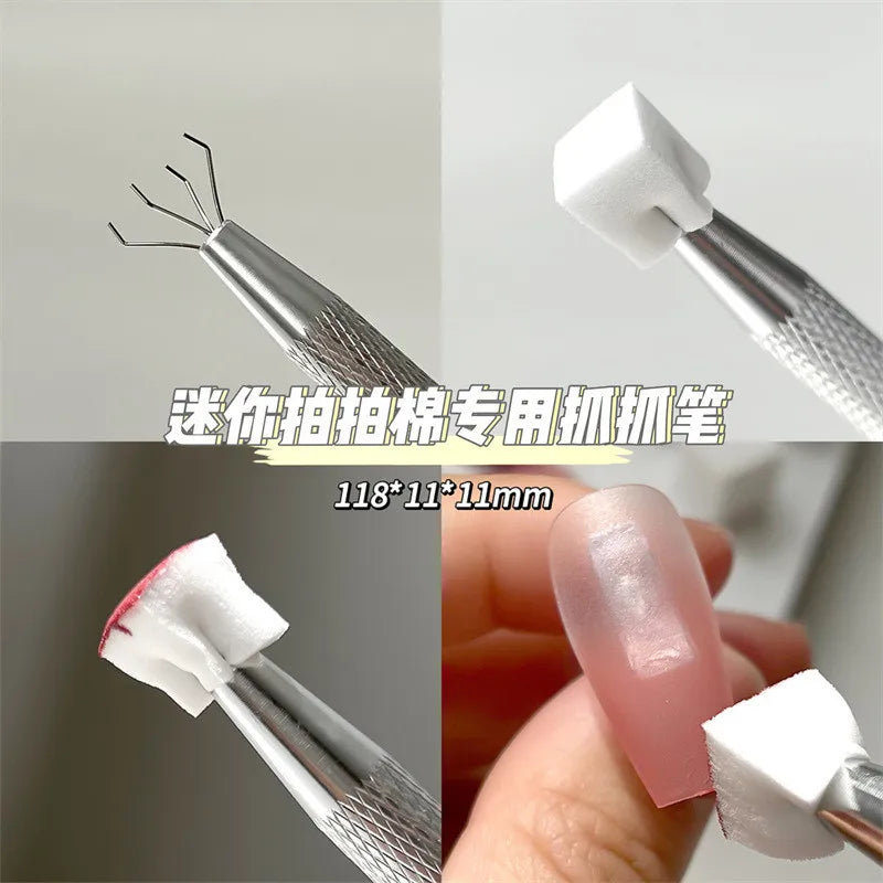 50PCS Sponge Gradient Nail Art Stamper Tools Gel Polish Color Gradient Brush Glitter Powder Dotting Pen For Manicure Accessories Tri Light Beauty