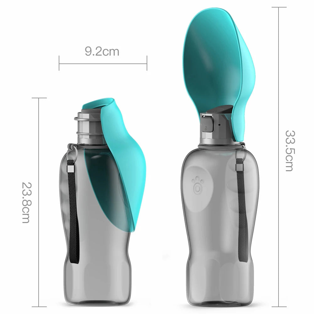 800ML Large Dog Water Bottle Dispenser For Small Big Dogs Portable Travel Pet Drinking Bowls Bulldog Labrador Feeder Supplies Pi-Mart