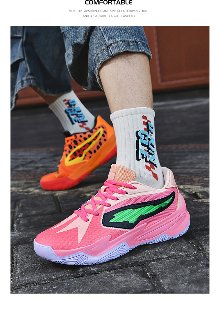 Men's Athletic Basketball Sneakers Breathable Cushioning Non-Slip Wearable Gym Training Running Shoes for Men And Women Pi-Mart