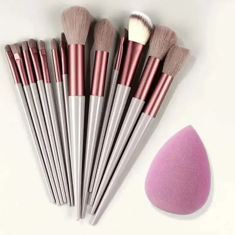 Professional Makeup Brush Set - Soft Fluffy Kabuki & Blending Brushes for Foundation, Powder, Eyeshadow | Beauty Tools Kit LadyShow.Store