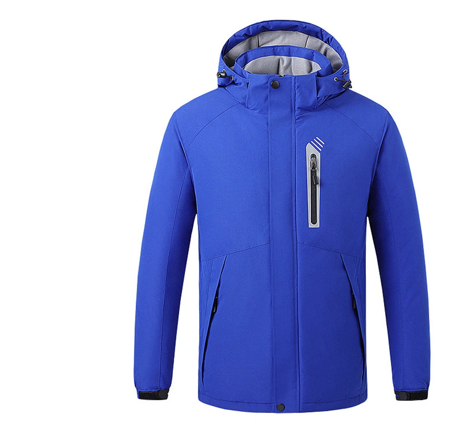 Heating Jackets Men Winter Warm Heated Windbreaker 8 Zones Electric Heated Coat Waterproof Coat Plus Size 5XL Outerwear Male Pi-Mart