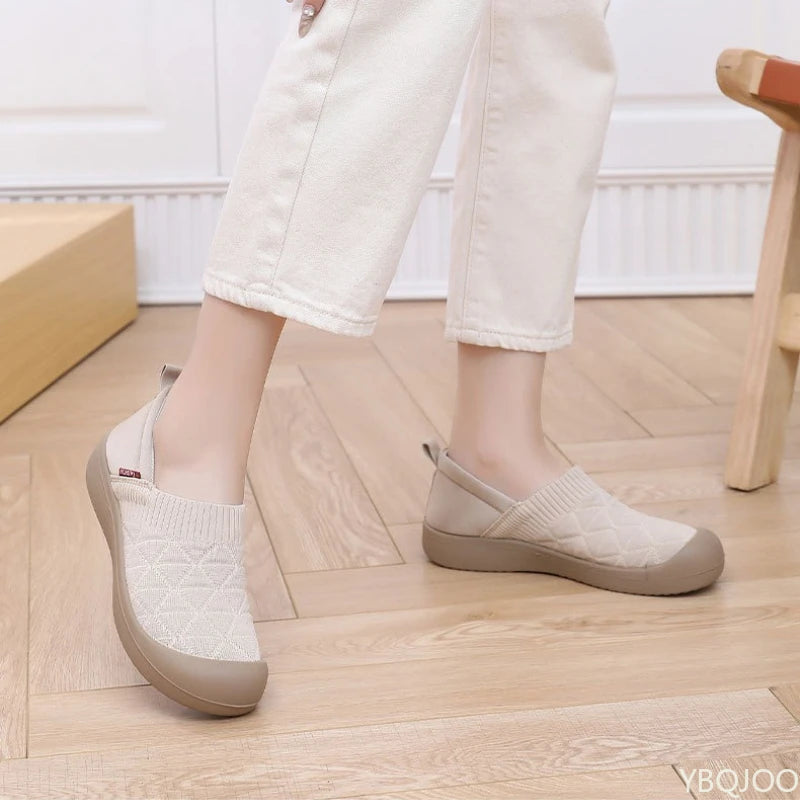Spring and Autumn Fashion New Lightweight and Comfortable Women's Single Shoes with Soft Surface One Step Stepping Women's Shoes Pi-Mart