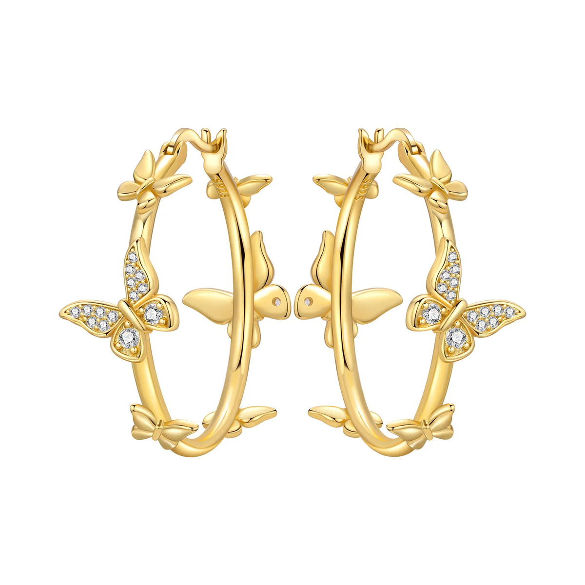 925 Sterling Silver Cute Lazy Cat Animal Pet Earrings Jewelry Hoop Earrings For Women Jewelry Birthday Party Fine Gifts Pi-Mart