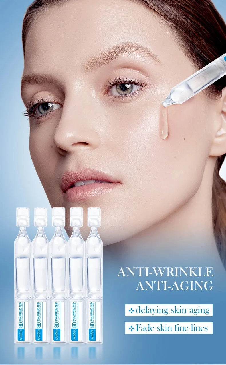 Hyaluronic Acid Face Serum Anti-Aging Deep Nourishment Fullerene Collagen Wrinkle Essence Whitening Lifting Skin Care Pi-Mart