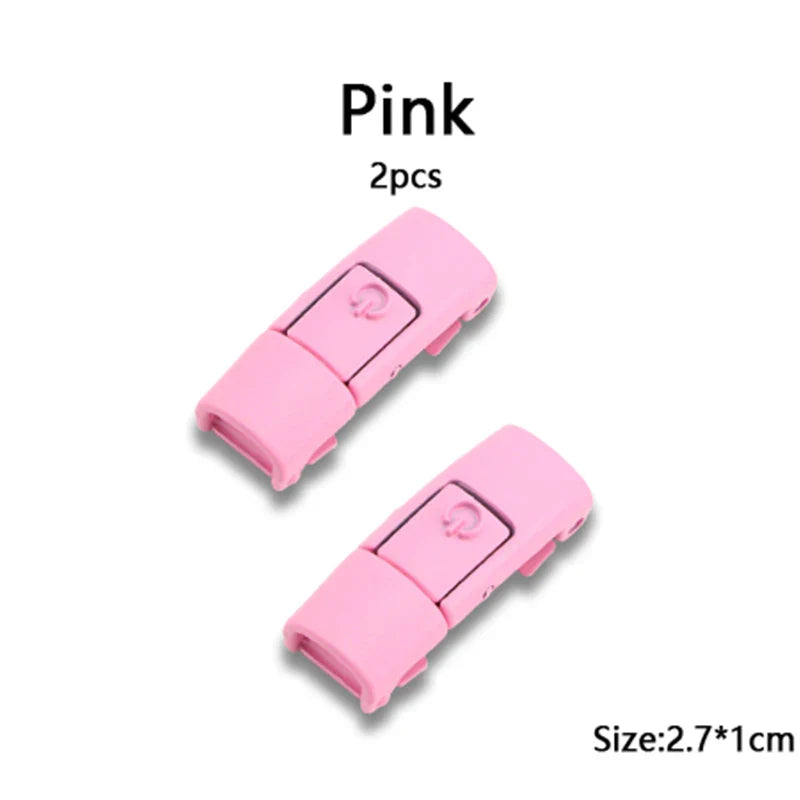 New Colorful Shoelaces Press buckle Metal Shoelace Clip Press Lock Kids Adult Shoes Accessories AF1 Sneaker Kits Metal Laces Tip LadyShow.Store