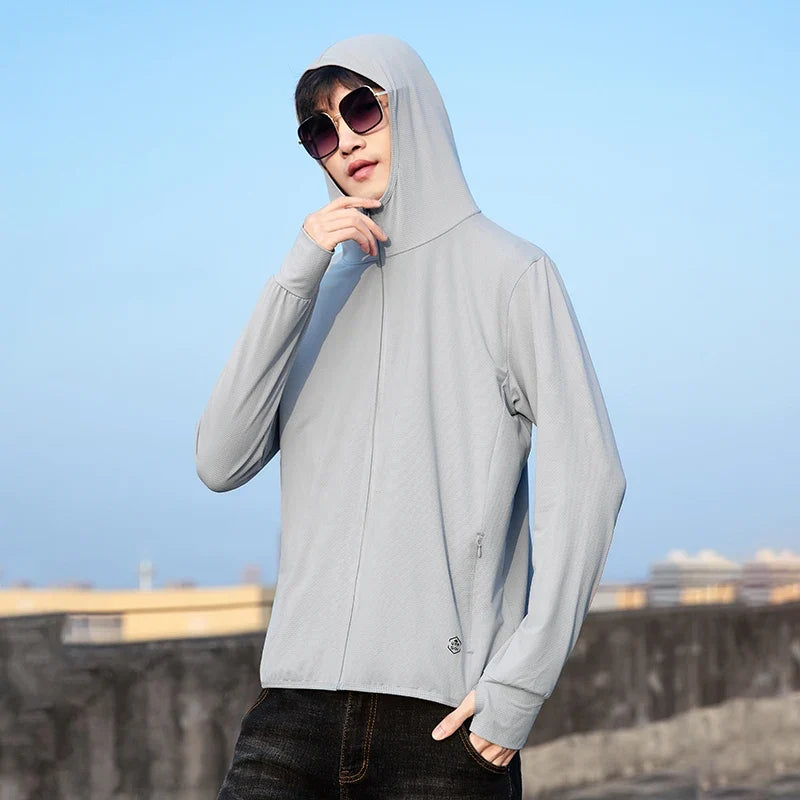 YJKVUR Unisex Summer New UPF 50+ UV Sun Protection Hoodie Jacket Men Women Lightweight Hiking Outdoor Long Sleeve Sun Shirt Coat LadyShow.Store