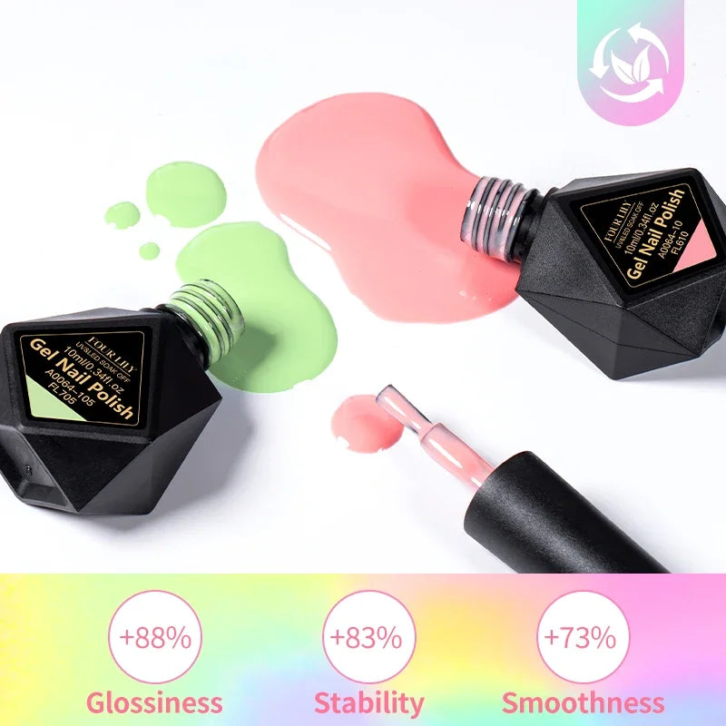 10ml Gel Nail Polish 162 Colors Nail Supplies Vernis Semi Permanent Nail Art Manicure Soak Off LED UV Gel Nail Varnishes Summer Tri Light Beauty