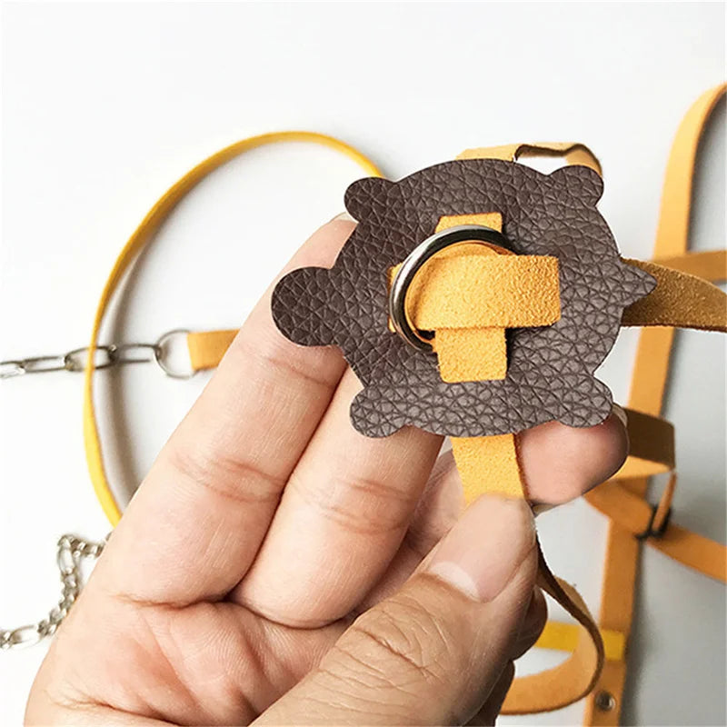 Turtle Traction Belt Control Rope Training Belt Outdoor Walking Leash  Harness Reptile Leash Pet Supplies PU Leather Pi-Mart