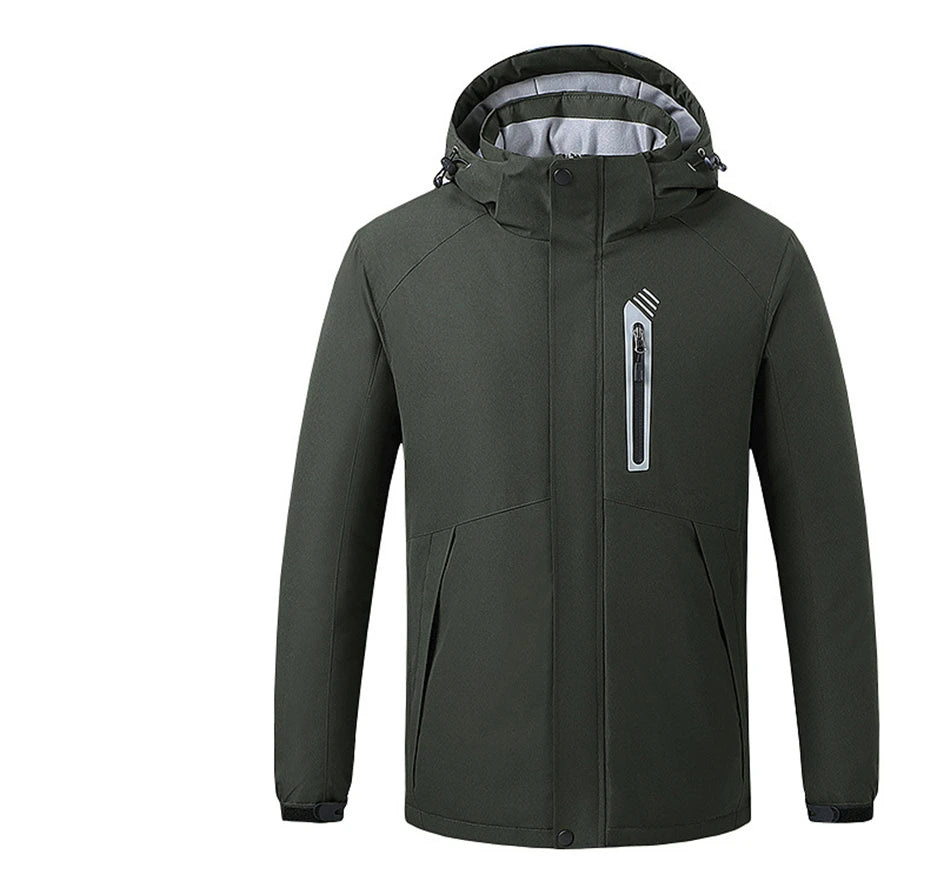 Heating Jackets Men Winter Warm Heated Windbreaker 8 Zones Electric Heated Coat Waterproof Coat Plus Size 5XL Outerwear Male Pi-Mart