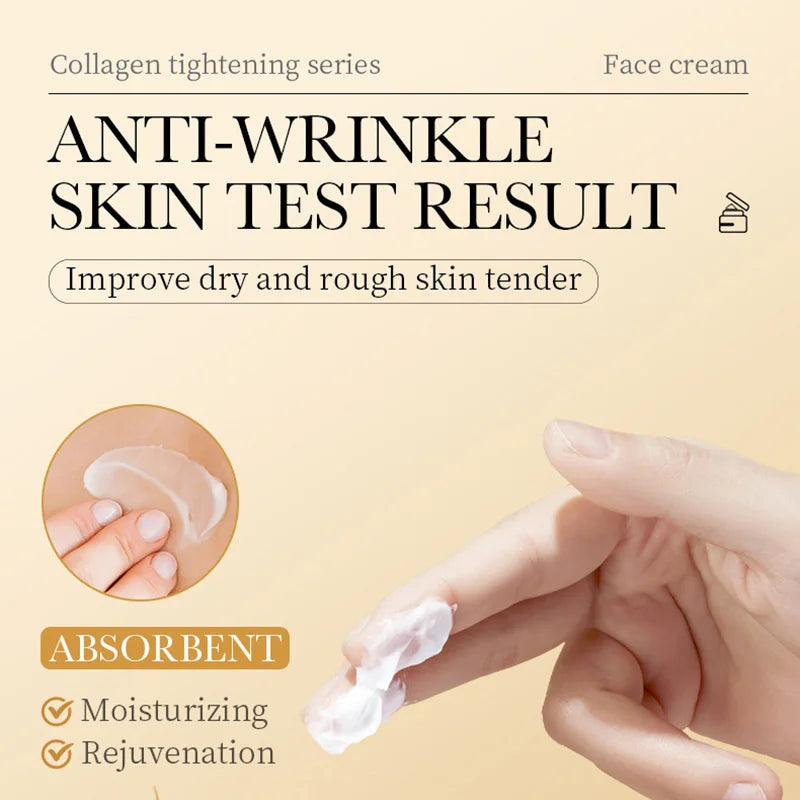 SADOER Collagen Face Cream sknicare Moisturizing Hydrating Firming Face Creams Faical Cream Beauty Face Skin Care Products Tri Light Beauty
