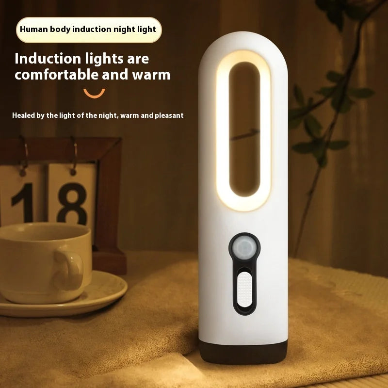AiQUE LED Motion Sensor Night Light Portable 2 in 1 Flashlight Bedroom Bathroom Reading Camping Lighting Baby Feeding Eye Care Pi-Mart