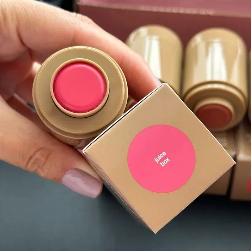 Rhod Pocket Blush LIP Stick Lip And Cheek Hydrating Stick Natural Rouge Powder Blush Cream Lipstick Cheek Easy To Apply Color LadyShow.Store