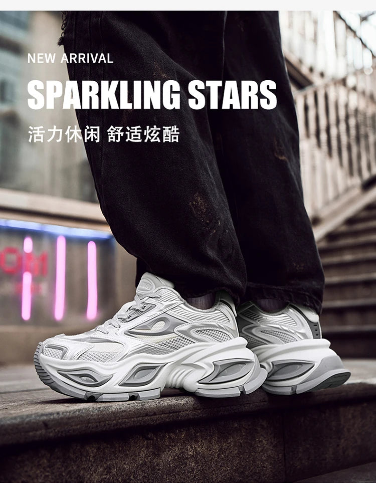 Men's Breathable Casual Sneakers Luxury Trainer Fashion Loafers Running Shoes - Comfortable Race Shoes for Male Pi-Mart