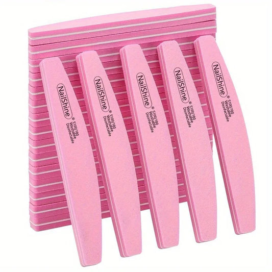 2/5/10PCS Professional Double-sided Nail File Block Colorful Sponge Nail Polish Buffing Sanding Buffer Strip Polishing Pedicure Tri Light Beauty