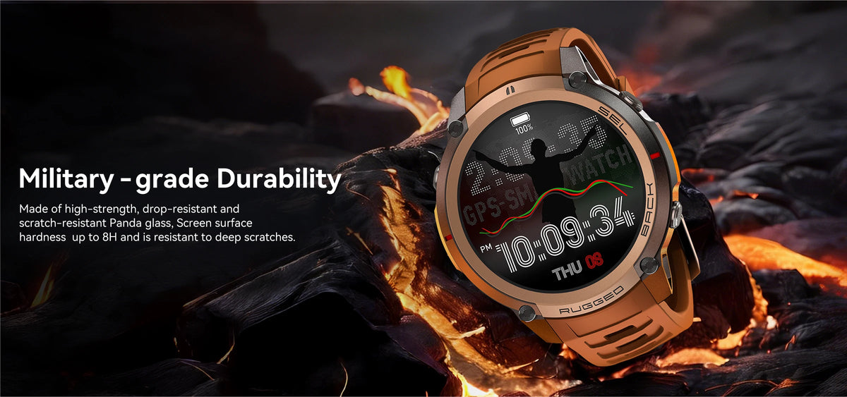 2026 Military Satellite Offline Map GPS Smart Watch Men 1.43''AMOLED Bluetooth Call Compass 5ATM Waterproof 170+Sport Smartwatch Pi-Mart