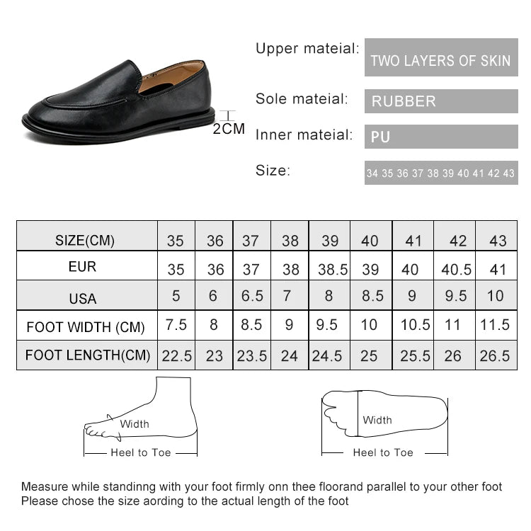 AIYUQI Loafers Women 2026 New Spring Round Toe One Foot Slip-on Shoes Women Genuine Leather Soft Flats Shoes Women Pi-Mart