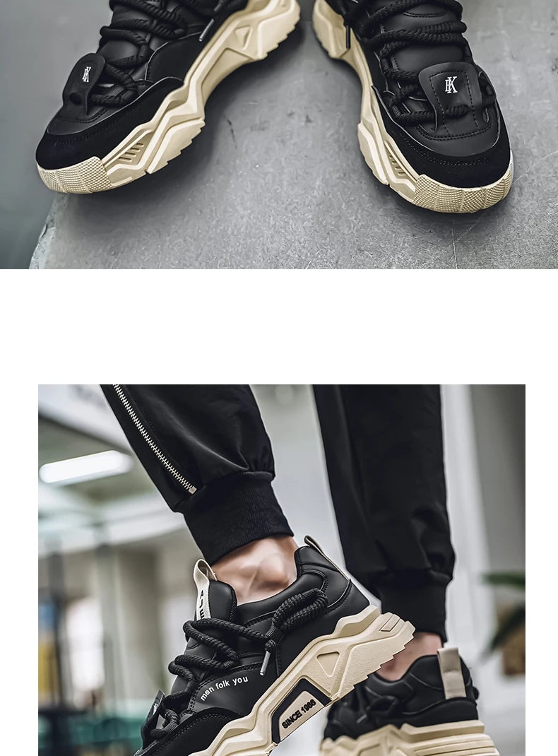 New Men's Casual Sneakers 2025 Spring Fashion Versatile Low-Top Skateboard Shoes for Men Suitable for Outdoor Sports Pi-Mart
