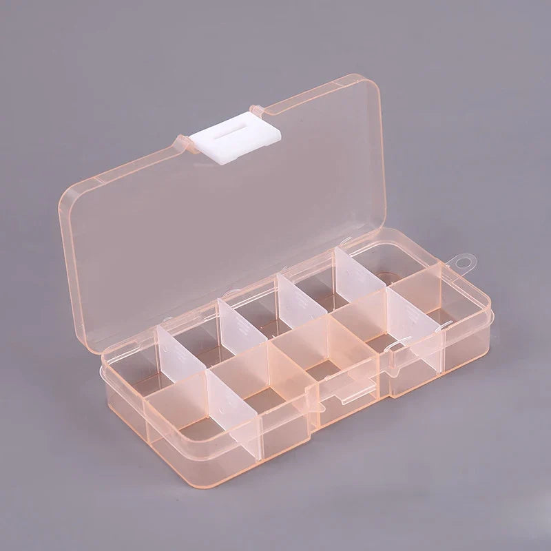 Nail Storage Box Plastic Drawer Style Easy to Clean Desktop Organization Large Capacity Cotton Swab Polishing Sand Strip Toolbox Tri Light Beauty