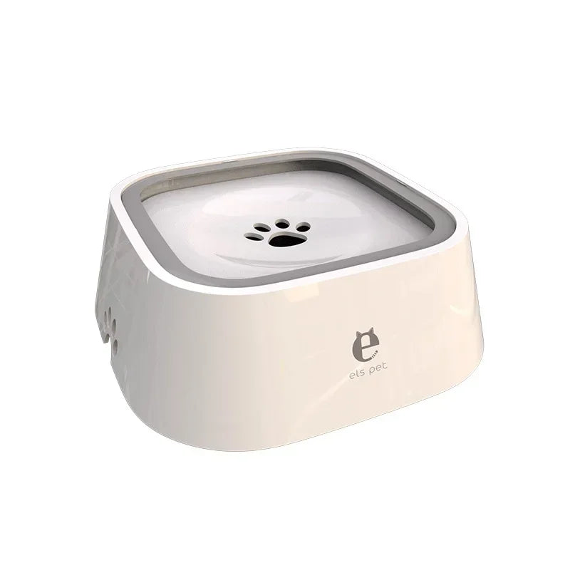 Pet Floating Water Bowl, Cat Dog Anti-spill Drinking Bowl No Wet Mouth, Removable Easy Clean Dustproof Pet Supplies Pi-Mart