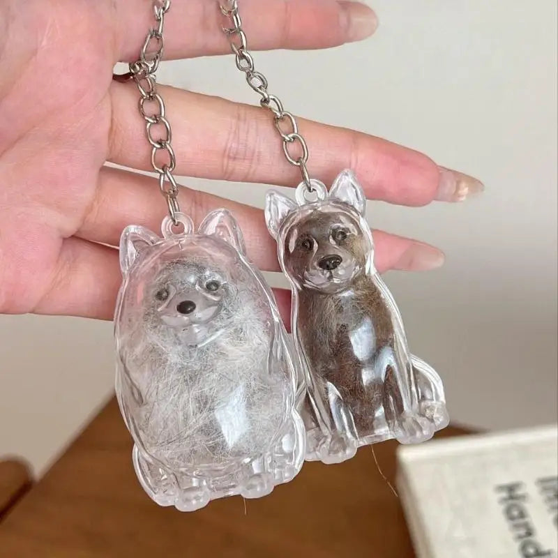 Diy Bag Charm Handmade Pet Hair Memorial Keychain Keepsake Pendant for Dog Fur - Personalized Pet Loss Gift for Dog Lovers Pi-Mart