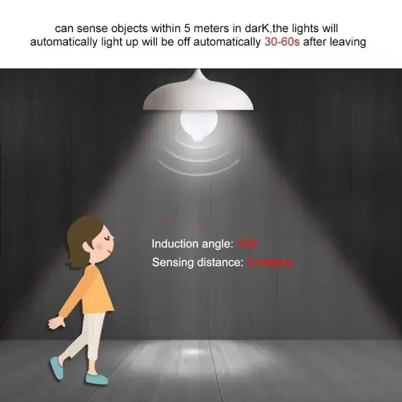 PIR Motion Sensor LED Light Bulb 220V 110V 12W 18W Smart Bulb Motion Activated ON/OFF Home Lights Lamp with Motion Sensor Pi-Mart