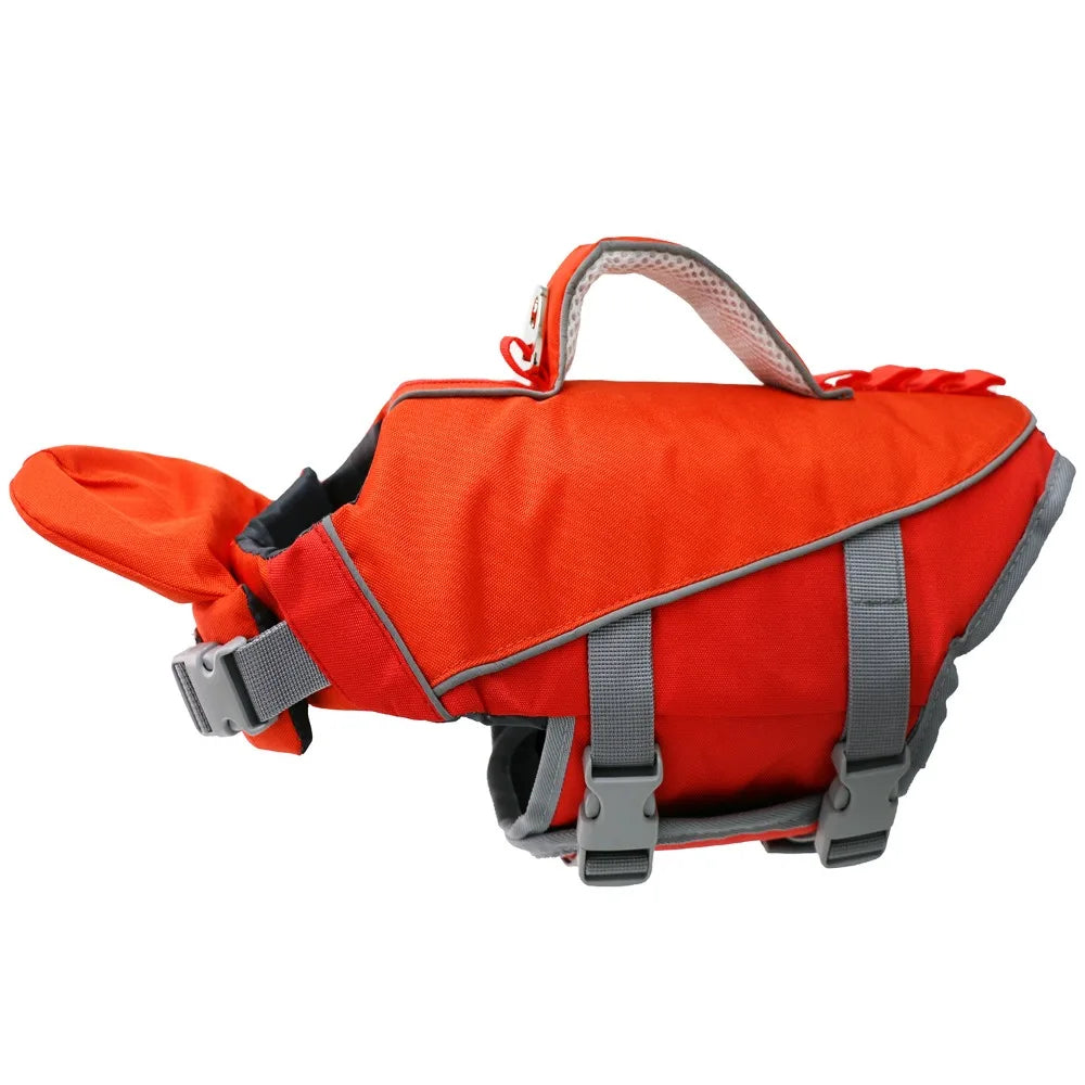 Pet Supplies Reflective Stripes Dog Life Jacket Adjustable Large Buoyancy Safety Vest Breathable Pet Life Vest Water Sports Pi-Mart