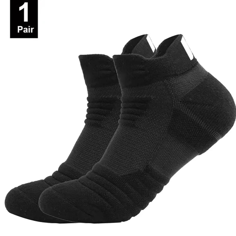1/3 Pairs Anti-slip Football Socks Men Cotton Sock Short Long Tube Soccer Basketball Sport Socks Breathable Deodorous Sock 39-45 Pi-Mart