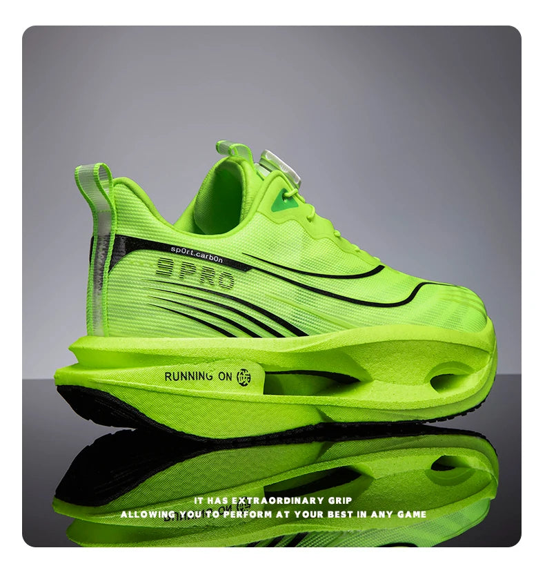 2026 Running Shoes Carbon Board Marathon Men Sports Breathable Lightweight Women's Comfortable Athletic Nonskid Casual Sneakers Pi-Mart