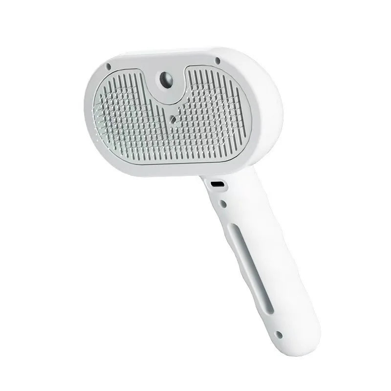 Steamy Dog Brush Electric Spray Cat Hair Brush 3 in1 Dog Steamer Brush for Massage Pet Grooming Removing Tangled and Loose Hair Pi-Mart